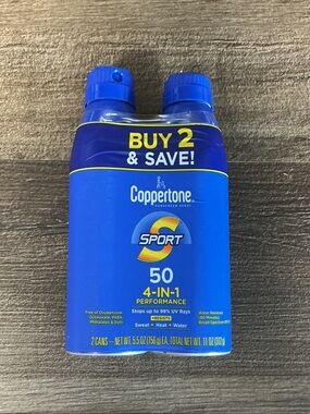 Coppertone Sport SPF 50 Sunscreen Spray - Blue EXPIRED 4/2025